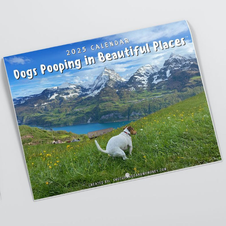 2025 Calendar: Dogs Pooping in Beautiful Places