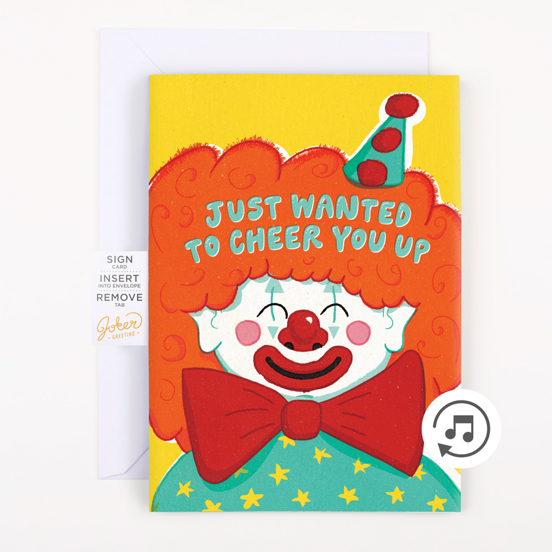 Endless Encouragement Clown With Glitter