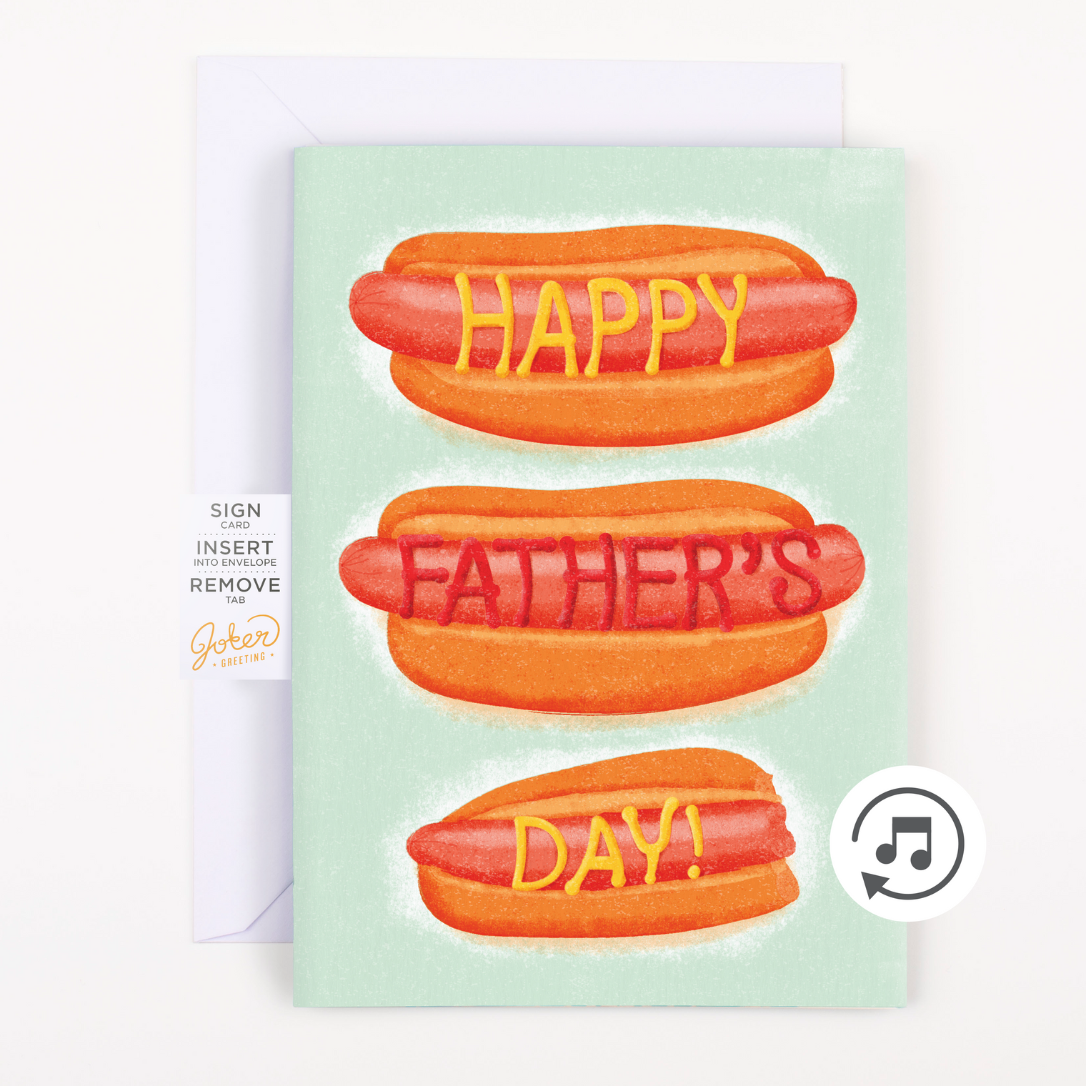 Endless Dad, Dad, Dad, Father's Day Card with glitter