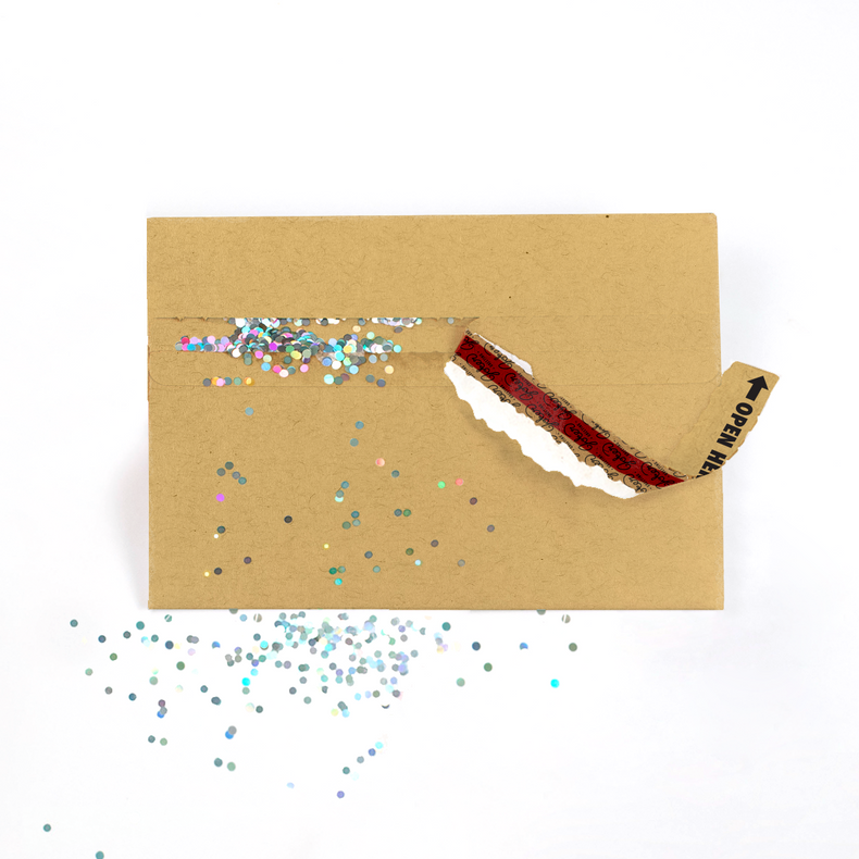 Glitter Trap Kraft Envelope (1-Pack)