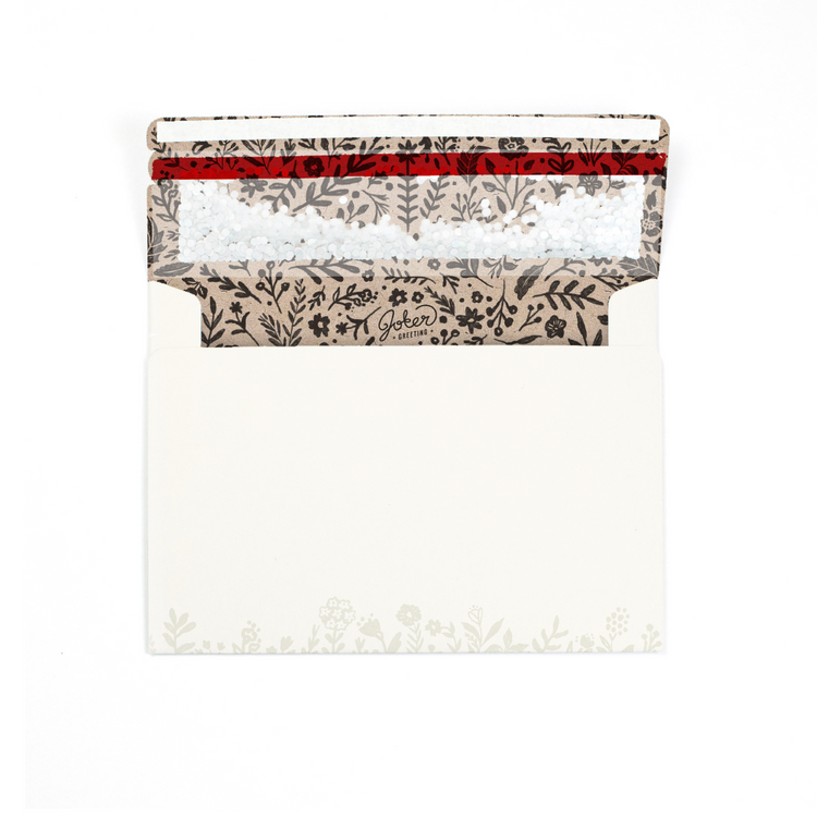 Glitter Trap Floral Envelope (1-Pack)