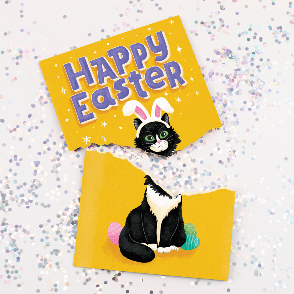 Endless Easter Card With Glitter