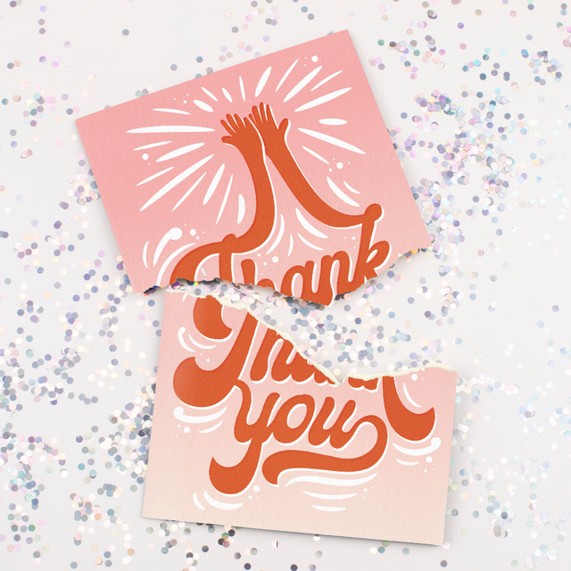 Endless High-Pitched Thank You with Glitter