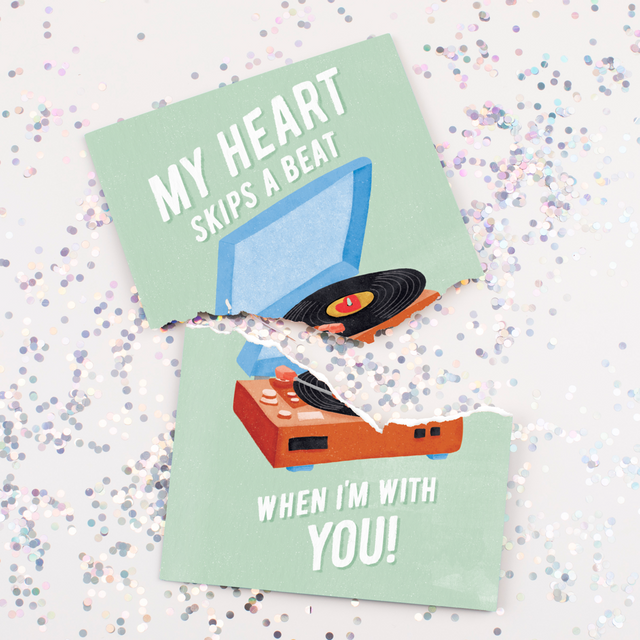 Endless Never Gonna Give you Up Valentines with Glitter